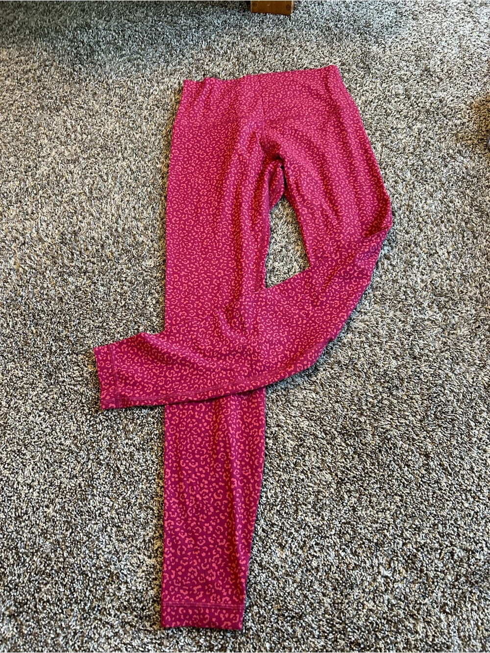 lululemon athletica Pink Leopard-Print Leggings